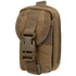 The Condor i-Pouch is a compact brown tactical pouch with a front strap, plastic buckle closure, multiple stitched compartments, and durable fabric.