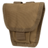 The Condor Handcuff Pouch is a brown tactical accessory made of durable fabric, featuring a flap cover and reinforced edges.