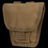 The Condor Handcuff Pouch is a tan tactical pouch made of durable fabric with reinforced stitching and a flap closure, designed for securely carrying handcuffs or small accessories.