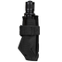 The Condor Flashlight Pouch, in black nylon with a Velcro strap, securely holds your flashlight—perfect for EDC or Law Enforcement—displayed here against a white background.