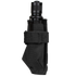 The Condor Flashlight Pouch, in black nylon with a Velcro strap, securely holds your flashlight—perfect for EDC or Law Enforcement—displayed here against a white background.