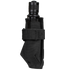 The Condor Flashlight Pouch, in black nylon with a Velcro strap, securely holds your flashlight—perfect for EDC or Law Enforcement—displayed here against a white background.