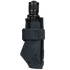 The Condor Flashlight Pouch is a black tactical holder made of durable fabric with a Velcro strap, perfect for securing your flashlight—ideal for law enforcement or shooting range use.