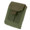 The Condor EMT Glove Pouch is a green, rectangular fabric pouch with a flap closure and front strap, designed for carrying small items.