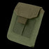 The Condor EMT Glove Pouch is a compact olive drab tactical pouch with a flap closure and hook-and-loop fastener, made from durable fabric.