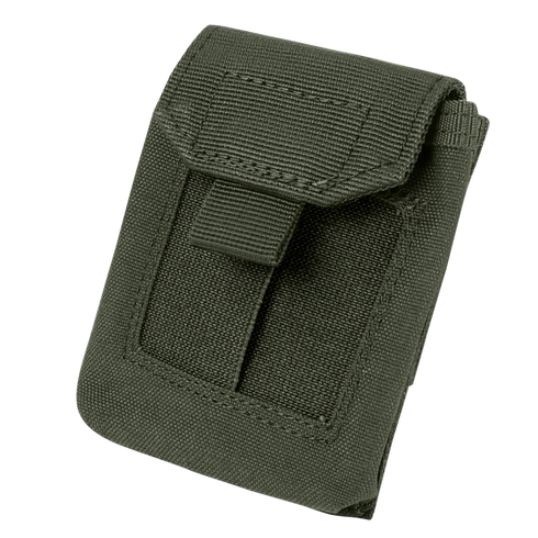 Condor EMT Glove Pouch in olive green features a durable fabric, flap closure, and front strap for secure storage.