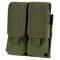 The Condor Double M4 Mag Pouch in Olive Drab features multiple pockets for military use.