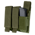 The Condor Triple Pistol Mag Pouch in Olive Drab features three compartments for pistol magazines, each secured by Velcro flaps.