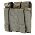 The Condor Triple Pistol Mag Pouch in Scorpion OCP features MOLLE webbing and snap-button closures, designed for secure attachment to tactical gear.