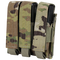 The Condor Triple Pistol Mag Pouch in Scorpion OCP holds three magazines, features camouflage Scorpion OCP color, and secures mags with Velcro flaps.