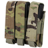 The Condor Triple Pistol Mag Pouch in Scorpion OCP holds three magazines, features camouflage Scorpion OCP color, and secures mags with Velcro flaps.
