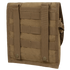 The Condor Large Utility Pouch is a tan tactical pouch featuring MOLLE webbing and snap-button straps for secure attachment to compatible gear or bags.