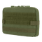 The Condor T & T Pouch in Olive Drab features front MOLLE webbing, a top zipper closure, and reinforced stitching, designed for modular attachment to compatible gear.
