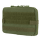 The Condor T & T Pouch in Olive Drab features front MOLLE webbing, a top zipper closure, and reinforced stitching, designed for modular attachment to compatible gear.