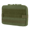 The Condor T & T Pouch in Olive Drab features front MOLLE webbing, a top zipper closure, and reinforced stitching, designed for modular attachment to compatible gear.