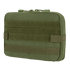 The Condor T & T Pouch in Olive Drab features front MOLLE webbing, a top zipper closure, and reinforced stitching, designed for modular attachment to compatible gear.