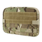The Condor T & T Pouch in MultiCam features a rectangular design with a camouflage pattern and horizontal webbing straps on the front.