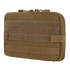 The Condor T & T Pouch is a tan tactical pouch with MOLLE webbing and a zipper closure, perfect for organizing gear and attaching to packs—ideal for law enforcement or everyday carry.