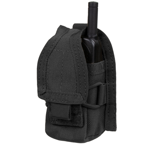 The Condor HHR Pouch is a black tactical nylon case with a cover flap and adjustable straps—ideal for EDC or shooting range use.
