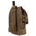 The Condor HHR Pouch is a brown tactical nylon pouch with buckle and strap, ideal for EDC or first responders, designed to securely hold a black handheld radio device.