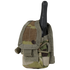 A Condor HHR Pouch in Scorpion OCP holds a black handheld radio with its antenna protruding.