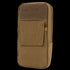 The Condor GPS Pouch is a tan tactical pouch featuring a front flap pocket, side zipper closure, and top velcro patch—ideal for carrying EDC or shooting range essentials.