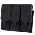 The Condor Triple M4 Mag Pouch features three black nylon pouches with hook-and-loop flap closures, arranged side by side.