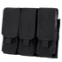 The Condor Triple M4 Mag Pouch features three black nylon pouches with hook-and-loop flap closures, arranged side by side.