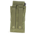 The Condor Single M4 Mag Pouch in MultiCam features two vertical straps and snap buttons on the back for secure MOLLE attachment—perfect for EDC or organizing essentials at the shooting range.