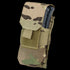 The Condor Single M4 Mag Pouch in MultiCam features a flap closure and holds a black magazine partially visible at the top.