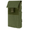 The Condor Shotgun Reload Pouch in Olive Drab is a rectangular tactical pouch with a flap cover, secured by hook-and-loop fastener and a fabric pull tab.