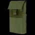 The Condor Shotgun Reload Pouch in Olive Drab is a rectangular tactical pouch with a flap cover, secured by hook-and-loop fastener and a fabric pull tab.