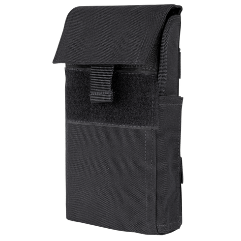 The Condor Shotgun Reload Pouch is a black rectangular nylon pouch with a hook-and-loop flap closure, ideal for carrying small items or accessories.