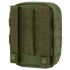 The Condor Sidekick Pouch is a compact olive green tactical pouch featuring MOLLE webbing and two snap-button straps on the back for easy attachment.