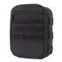 The Condor Sidekick Pouch is a black tactical pouch featuring a zippered top, front Velcro panels, and side webbing attachments, shown standing upright against a white background.