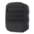 The Condor Sidekick Pouch is a black tactical pouch featuring a zippered top, front Velcro panels, and side webbing attachments, shown standing upright against a white background.