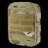 The Condor Sidekick Pouch in MultiCam is a small, rectangular tactical pouch featuring a zipper, Velcro front straps, and a side strap.