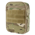 The Condor Sidekick Pouch in MultiCam is a small, rectangular tactical pouch featuring a zipper, Velcro front straps, and a side strap.
