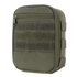 The Condor Sidekick Pouch is made of durable fabric in olive green, featuring a zipper closure, horizontal straps, and front loop panels for attachment.