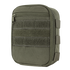 The Condor Sidekick Pouch is made of durable fabric in olive green, featuring a zipper closure, horizontal straps, and front loop panels for attachment.