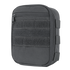 The Condor Sidekick Pouch is a compact gray tactical pouch featuring a zippered top, Velcro front panels, and side attachment loops.