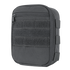 The Condor Sidekick Pouch is a compact gray tactical pouch featuring a zippered top, Velcro front panels, and side attachment loops.