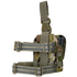 The Condor Drop Leg M4 Mag Pouch in Scorpion OCP features a camouflage design, adjustable straps, and a plastic buckle. It securely holds an M4 magazine and attaches to your leg for easy access during tactical use.