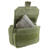The Condor Digi Pouch - Scorpion OCP is a tactical pouch with an open flap, olive green in color and military-designed, holding one gray magazine inside the main pocket.
