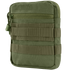 The Condor G.P. Pouch is an olive green, rectangular tactical pouch featuring a zippered closure and front MOLLE webbing, ideal for attaching to bags or belts.