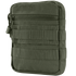 The Condor G.P. Pouch is made from durable fabric in olive green, featuring a zipper closure and multiple horizontal front straps.