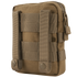 The Condor G.P. Pouch is a khaki tactical pouch with MOLLE webbing, snap-button straps on the back, and a zippered main compartment.