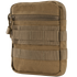 The Condor G.P. Pouch is a tan, rectangular tactical pouch with a zipper closure and multiple front webbing straps—ideal for EDC or organizing shooting range gear.