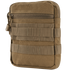 The Condor G.P. Pouch is a tan, rectangular tactical pouch with a zipper closure and multiple front webbing straps—ideal for EDC or organizing shooting range gear.