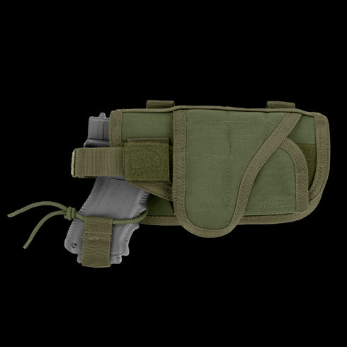 The Condor HT Holster in Olive Drab, shown with a gray training pistol partially inserted, is displayed against a plain white background.